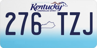 KY license plate 276TZJ
