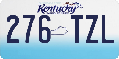 KY license plate 276TZL