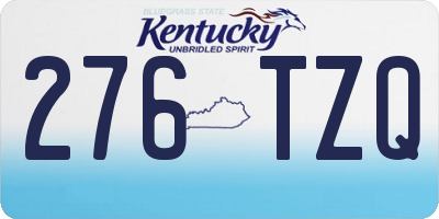 KY license plate 276TZQ