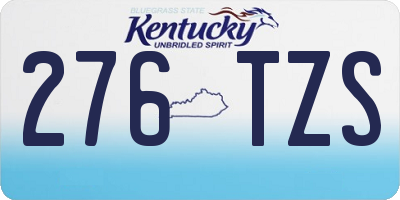 KY license plate 276TZS