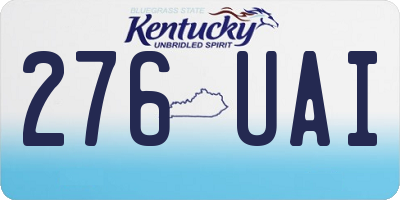 KY license plate 276UAI