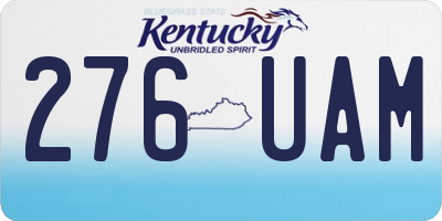 KY license plate 276UAM