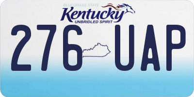 KY license plate 276UAP