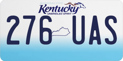 KY license plate 276UAS