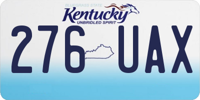 KY license plate 276UAX