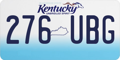 KY license plate 276UBG
