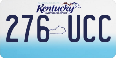 KY license plate 276UCC