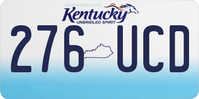 KY license plate 276UCD