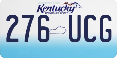 KY license plate 276UCG