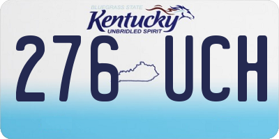 KY license plate 276UCH