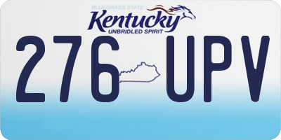 KY license plate 276UPV