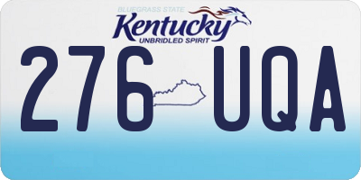 KY license plate 276UQA