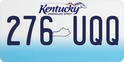 KY license plate 276UQQ