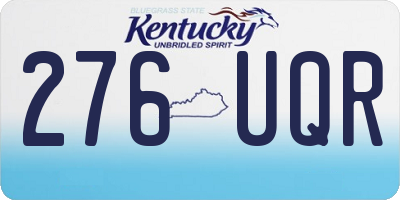 KY license plate 276UQR