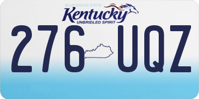 KY license plate 276UQZ