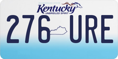 KY license plate 276URE