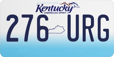 KY license plate 276URG