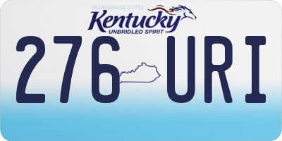 KY license plate 276URI