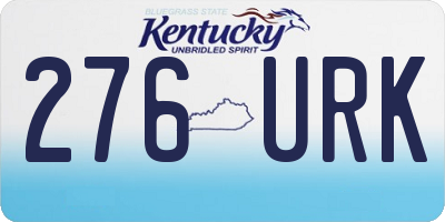 KY license plate 276URK