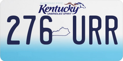 KY license plate 276URR
