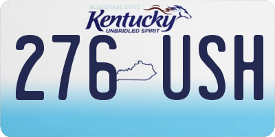 KY license plate 276USH