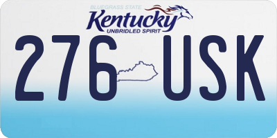 KY license plate 276USK