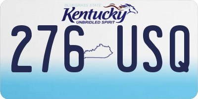 KY license plate 276USQ
