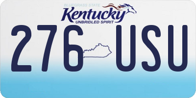 KY license plate 276USU