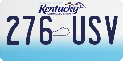 KY license plate 276USV