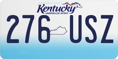 KY license plate 276USZ