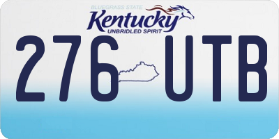 KY license plate 276UTB