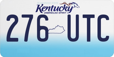 KY license plate 276UTC