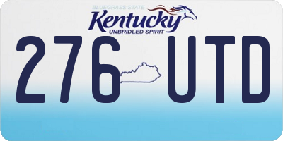 KY license plate 276UTD