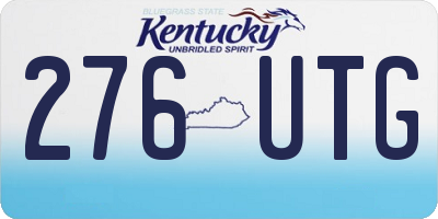 KY license plate 276UTG