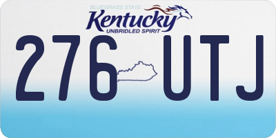 KY license plate 276UTJ