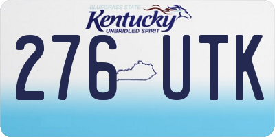 KY license plate 276UTK