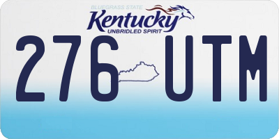 KY license plate 276UTM