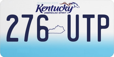 KY license plate 276UTP