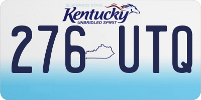 KY license plate 276UTQ