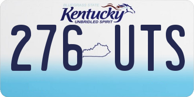 KY license plate 276UTS