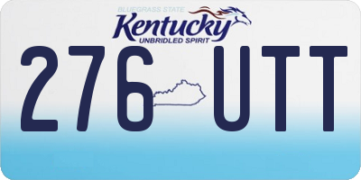 KY license plate 276UTT