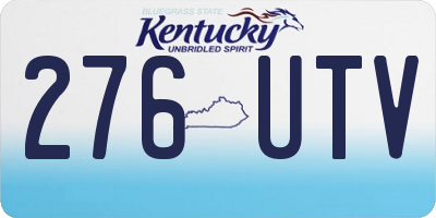 KY license plate 276UTV