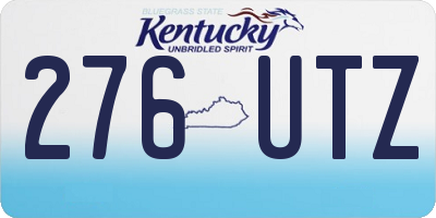 KY license plate 276UTZ