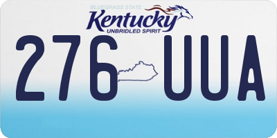 KY license plate 276UUA