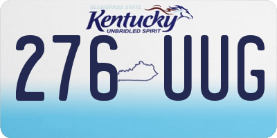 KY license plate 276UUG