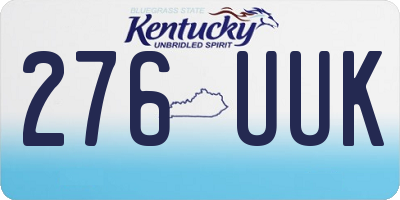 KY license plate 276UUK