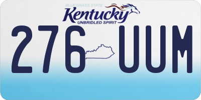 KY license plate 276UUM