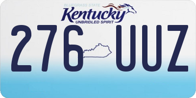KY license plate 276UUZ