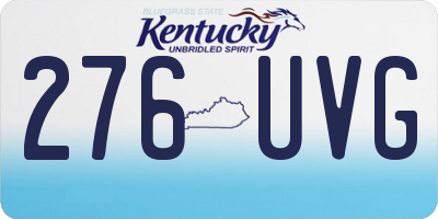 KY license plate 276UVG