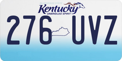 KY license plate 276UVZ